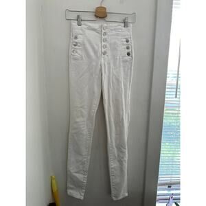 J BRAND Women's White Natasha Jeans | Size 24